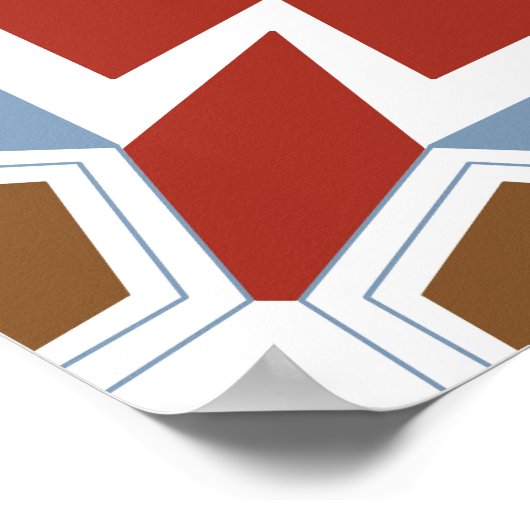 Niedliches Elephant Shrew Fun farbiges Muster Poster (Ecke)