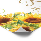 Niedliches Elephant Sunflower Babydusche Begrüßung Poster (Ecke)