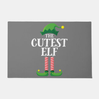 Niedliches Elf Matching Family Group Weihnachts-Pa Fußmatte