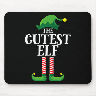 Niedliches Elf Matching Family Group Weihnachts-Pa Mousepad