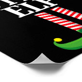 Niedliches Elf Matching Family Group Weihnachts-Pa Poster (Ecke)