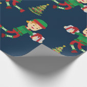 Niedliches Elf-Muster Geschenkpapier (Ecke)