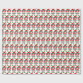Niedliches "Elf Watching" Weihnachtswrapping Paper Geschenkpapier (Flach)