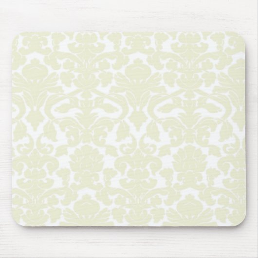 Niedliches ElfenbeinDamaskusmuster Mousepad (Vorne)