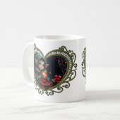 Niedliches Elfskind in grüner Hülle Kaffeetasse (Vorderseite Links)