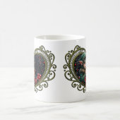 Niedliches Elfskind in grüner Hülle Kaffeetasse (Mittel)