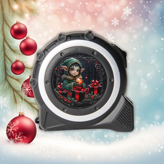 Niedliches Elfskind in grüner Hülle Maßband