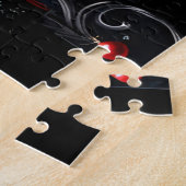 Niedliches Elfskind in grüner Hülle Puzzle (Seite)