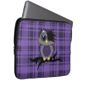 Niedliches Emo Owl und Karierten 13" Elektronik-Ba Laptopschutzhülle (Vorne Rechts)