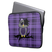 Niedliches Emo Owl und Karierten 13" Elektronik-Ba Laptopschutzhülle (Vorderseite Links)