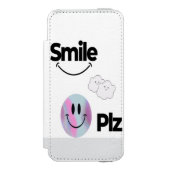 Niedliches Emoji Design & Positive Vibes Schutzhül Incipio iPhone Geldbeutel-Hülle (Folio Vorderseite)