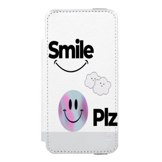 Niedliches Emoji Design & Positive Vibes Schutzhül Incipio iPhone Geldbeutel-Hülle (Folio Vorderseite)