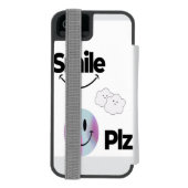 Niedliches Emoji Design & Positive Vibes Schutzhül Incipio iPhone Geldbeutel-Hülle (Folio Rückseite)
