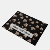 Niedliches Emoji-Muster Gekackt Fußmatte (Schrägansicht)