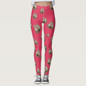 Niedliches Emoji-Muster Gekackt Leggings (Vorderseite)