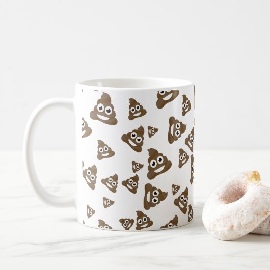 Niedliches Emoji-Muster Kaffeetasse (Mit Donut)