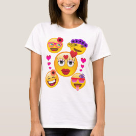 Niedliches Emoji stellt für Kinder und Erwachsene T-Shirt
