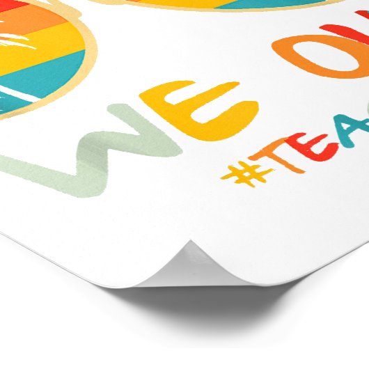 Niedliches Ende des Schuljahres Lehrerin Sommer Br Poster (Ecke)