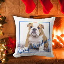 Niedliches englisches Bulldog Frohe Weihnachtsfeie