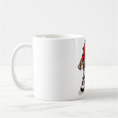Niedliches englisches Bulldog Xmas Kariertes Headb Kaffeetasse (Links)