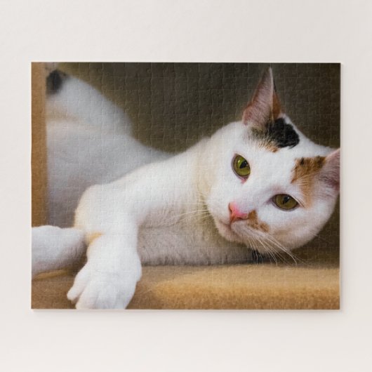 Niedliches entspannendes weißes puzzle (Horizontal)