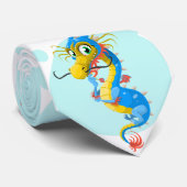 Niedliches, entzückendes Drachemonster Krawatte (Gerollt)