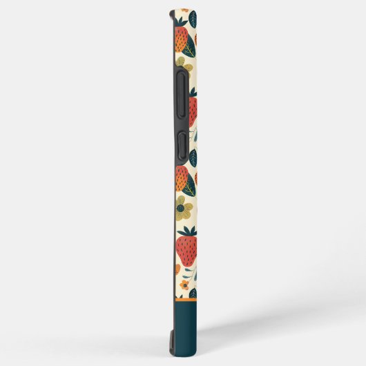 Niedliches Erdbeerdesign mit individuelle Name Samsung Galaxy Hülle (Rechte Seite)