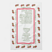 Niedliches Erdbeeren Themenrezept Geschirrtuch (Vertikal)