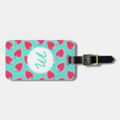 Niedliches Erdbeerfruchtmuster Gepäckanhänger (Vorderseite horizontal)