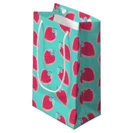 Niedliches Erdbeerfruchtmuster Kleine Geschenktüte