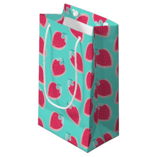 Niedliches Erdbeerfruchtmuster Kleine Geschenktüte