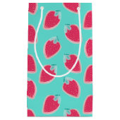 Niedliches Erdbeerfruchtmuster Kleine Geschenktüte (Vorderseite)