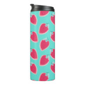 Niedliches Erdbeerfruchtmuster Thermosbecher (Nach rechts gedreht)