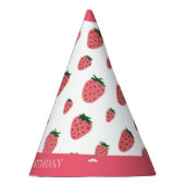 Niedliches Erdbeermädchen Erstgeburt Rosa Party Partyhütchen (Rechts)