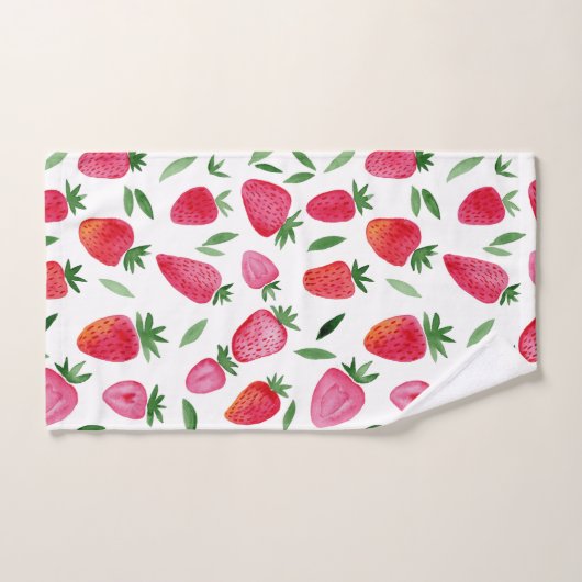 Niedliches Erdbeermuster Badhandtuch Set (Handtuch)