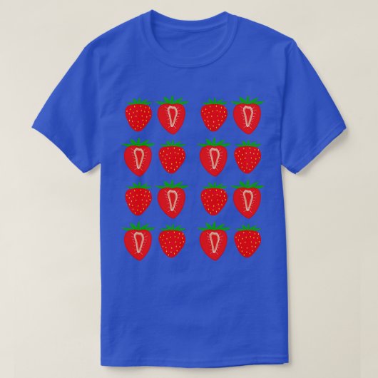 Niedliches Erdbeermuster Boho Art 2 T-Shirt (Design vorne)