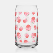 Niedliches Erdbeermuster Coquette Pink Bow Muster Dosenglas (Links)