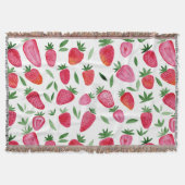 Niedliches Erdbeermuster Decke (Vorderseite)