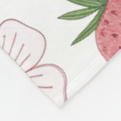 Niedliches Erdbeermuster Fleece Blanket (Ecke)