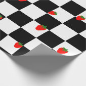 niedliches Erdbeermuster Geschenkpapier (Ecke)