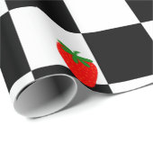 niedliches Erdbeermuster Geschenkpapier (Rolleneckpunkt)