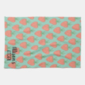 🍓 Niedliches Erdbeermuster Geschirrtuch (Horizontal)