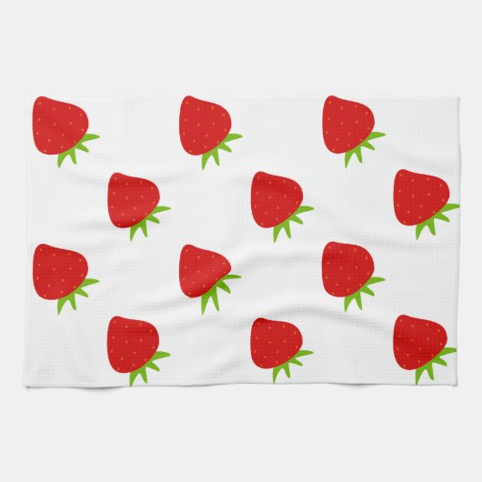 Niedliches Erdbeermuster Handtuch (Horizontal)