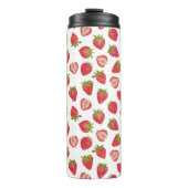 Niedliches Erdbeermuster im Sommer Thermosbecher (Vorderseite)