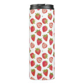 Niedliches Erdbeermuster im Sommer Thermosbecher (Rückseite)