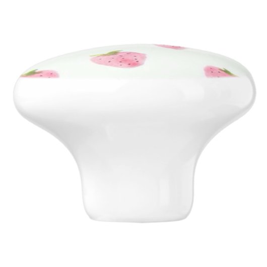 Niedliches Erdbeermuster Keramikknauf (Seitenansicht)