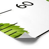 Niedliches Erdbeermuster mit Blätter Wachstumstabe Poster (Ecke)