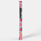 Niedliches Erdbeermuster mit individuelle Name Samsung Galaxy Hülle (Rechte Seite)