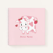 Niedliches Erdbeermuster Notizblock (Vorderseite)