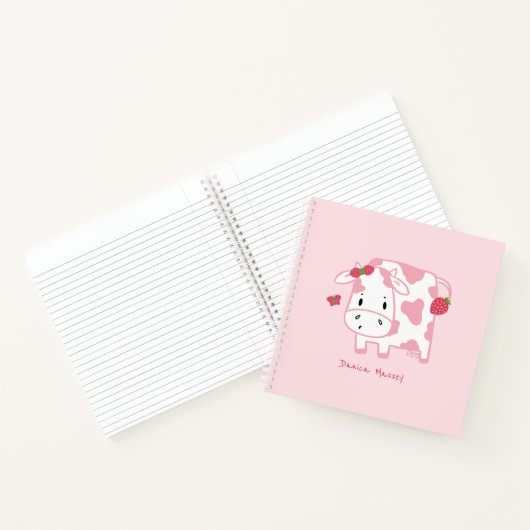 Niedliches Erdbeermuster Notizblock (Innenseite)